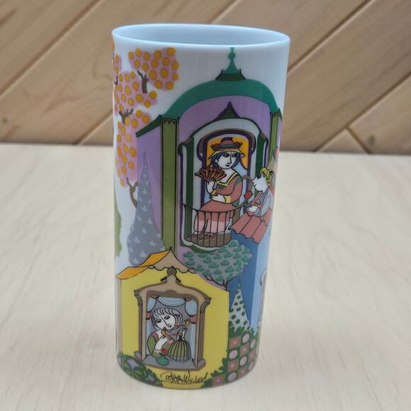Bjørn Winblad SIGNED ROSENTHAL 6.5" VASE Women in Windows Estate Find Mint RARE - Picture 1 of 9